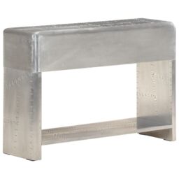 Berkfield Home Aviator Sideboard 110x35x75 cm Metal in Silver - Size: 110 x 35 x 75 cm - thumbnail 3