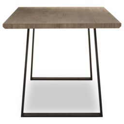 Orsina Modern Dining Table, Sturdy Table For Entertaining Guests, Minimalist Design Table, Natural Veneer Top Table in Brown - thumbnail 3
