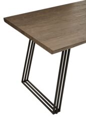 Orsina Modern Dining Table, Sturdy Table For Entertaining Guests, Minimalist Design Table, Natural Veneer Top Table in Brown - thumbnail 4