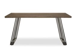Orsina Modern Dining Table, Sturdy Table For Entertaining Guests, Minimalist Design Table, Natural Veneer Top Table in Brown - thumbnail 7