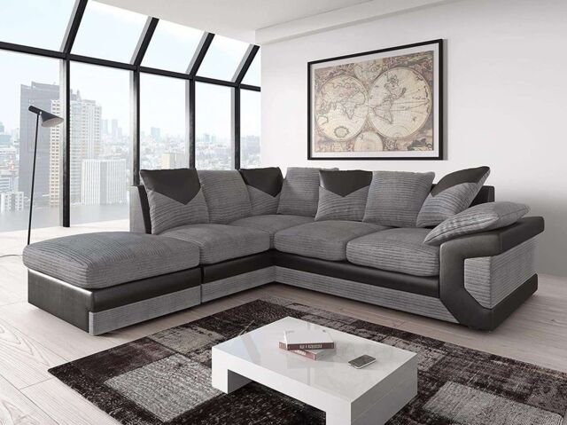 Furniture 786 Rio Fabric Left Hand Facing Corner Sofa Foam Seating in Natural - image 1