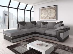 Furniture 786 Rio Fabric Left Hand Facing Corner Sofa Foam Seating in Natural - thumbnail 1