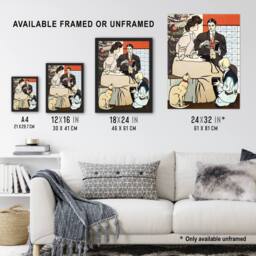 "Artery8 Vintage Christmas Family Scene Vintage Wall Art Print Penfield - Size: W18"" x H24""" - thumbnail 3