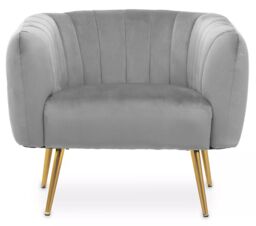 Orsina Larissa Velvet Chair in Grey