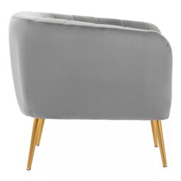 Orsina Larissa Velvet Chair in Grey - thumbnail 3