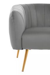 Orsina Larissa Velvet Chair in Grey - thumbnail 6