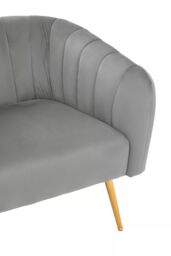 Orsina Larissa Velvet Chair in Grey - thumbnail 5