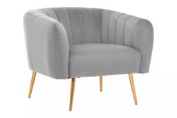 Orsina Larissa Velvet Chair in Grey - thumbnail 2