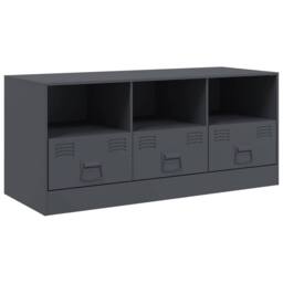 Berkfield Home TV Cabinet Anthracite 99x39x44 cm Steel in Dark Grey - Size: 99 x 39 x 44 cm