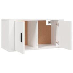 Berkfield Home Wall Mounted TV Cabinet White 80x34.5x40 cm - thumbnail 8
