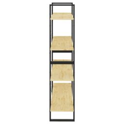 Berkfield Home 4-Tier Book Cabinet 100x30x140 cm Solid Pine Wood in Brown - Size: 100 x 30 x 140 cm - thumbnail 6