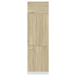 Berkfield Home Refrigerator Cabinet Lyon Sonoma Oak 60x57x207 cm Engineered Wood in Light Tan - Size: 60 x 57 x 207 cm - thumbnail 5