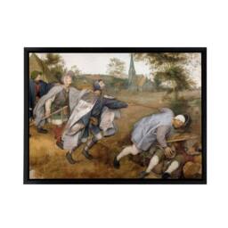 "Artery8 Pieter Bruegel Blind Leading The Framed Canvas Wall Art Print - Size: W18"" x H24""" - thumbnail 1