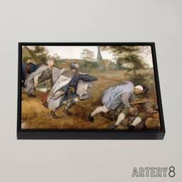 "Artery8 Pieter Bruegel Blind Leading The Framed Canvas Wall Art Print - Size: W18"" x H24""" - thumbnail 2