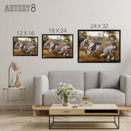 "Artery8 Pieter Bruegel Blind Leading The Framed Canvas Wall Art Print - Size: W18"" x H24""" - thumbnail 4