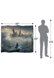 Warner Brothers Hogwarts Legacy Castle Blanket 152 x 127 cm in White - thumbnail 5