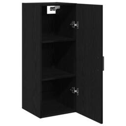 Berkfield Home Wall Mounted Cabinet Black Oak 34.5x34x90 cm Engineered Wood - thumbnail 5