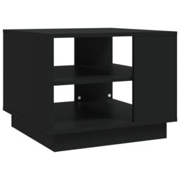 Berkfield Home Coffee Table Black 55x55x43 cm Engineered Wood - Size: 55 x 55 x 43 cm - thumbnail 2