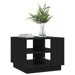 Berkfield Home Coffee Table Black 55x55x43 cm Engineered Wood - Size: 55 x 55 x 43 cm - thumbnail 4