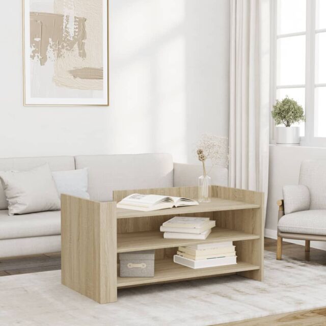 Berkfield Home Coffee Table Sonoma Oak 100x50x50 cm Engineered Wood in Brown - Size: 100 x 50 x 50 cm - image 1