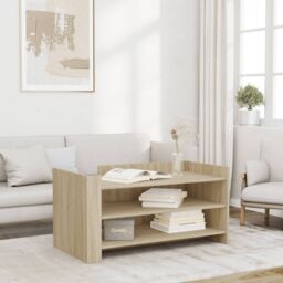 Berkfield Home Coffee Table Sonoma Oak 100x50x50 cm Engineered Wood in Brown - Size: 100 x 50 x 50 cm - thumbnail 1