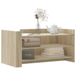 Berkfield Home Coffee Table Sonoma Oak 100x50x50 cm Engineered Wood in Brown - Size: 100 x 50 x 50 cm - thumbnail 3