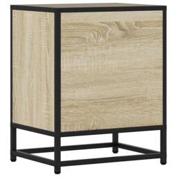 Berkfield Home Bedside Cabinets 2 pcs Sonoma Oak 40x31x50 cm Engineered Wood & Metal in Brown - Size: 40 x 31 x 50 cm - thumbnail 8