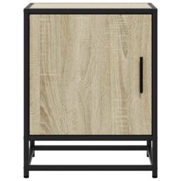 Berkfield Home Bedside Cabinets 2 pcs Sonoma Oak 40x31x50 cm Engineered Wood & Metal in Brown - Size: 40 x 31 x 50 cm - thumbnail 5