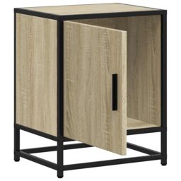 Berkfield Home Bedside Cabinets 2 pcs Sonoma Oak 40x31x50 cm Engineered Wood & Metal in Brown - Size: 40 x 31 x 50 cm - thumbnail 9