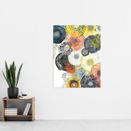 "Artery8 Abstract Floral Mandala Daisy Wildflowers Wall Art Print - Size: W24"" x H32""" - thumbnail 4