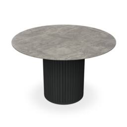 More4Homes Arlo Round Dining Table w Black Legs in Grey - thumbnail 1