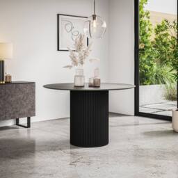 More4Homes Arlo Round Dining Table w Black Legs in Grey - thumbnail 5