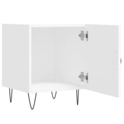 Berkfield Home Bedside Cabinet White 40x40x50 cm Engineered Wood - Size: 40 x 40 x 50 cm - thumbnail 5