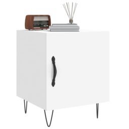 Berkfield Home Bedside Cabinet White 40x40x50 cm Engineered Wood - Size: 40 x 40 x 50 cm - thumbnail 4