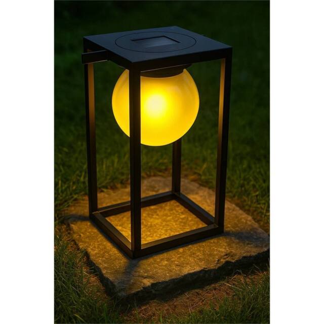 SPETLEK Black Solar Lantern Waterproof Outdoor Garden Patio LED Light Lamp - image 1