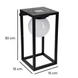 SPETLEK Black Solar Lantern Waterproof Outdoor Garden Patio LED Light Lamp - thumbnail 2