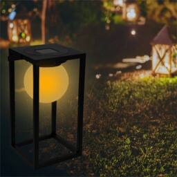 SPETLEK Black Solar Lantern Waterproof Outdoor Garden Patio LED Light Lamp - thumbnail 5