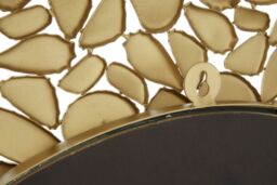 Orsina Templar Pebble Effect Round Wall Mirror in Gold - thumbnail 5