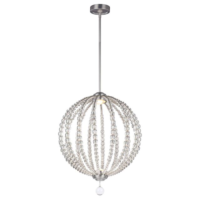 Loops 2 Bulb Ceiling Pendant Light Fitting Satin Nickel LED 8W Bulb in Metallics