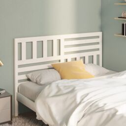 Berkfield Home Bed Headboard White 166x4x100 cm Solid Wood Pine - Size: 166 x 4 x 100 cm - thumbnail 1