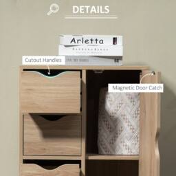 Wyld Haus Lala Natural Finish Freestanding Storage Cabinet 4 Drawers & Lower - thumbnail 7