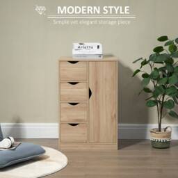 Wyld Haus Lala Natural Finish Freestanding Storage Cabinet 4 Drawers & Lower - thumbnail 5