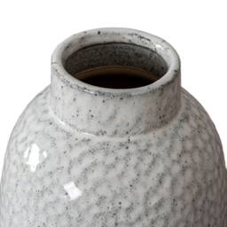 Lemon Pavilion Furniture and Decor Cairn Dimple Medium Vase - Ceramic - L16 x W16 x H28 cm - White - thumbnail 2