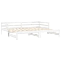 Berkfield Home Pull-out Day Bed White Solid Pinewood 2x - thumbnail 5