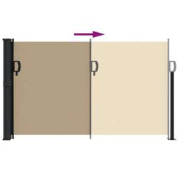 Berkfield Home Retractable Side Awning Beige 120x500 cm - thumbnail 5
