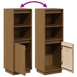 Berkfield Home Highboard Honey Brown 37x34x110 cm Solid Wood Pine - Size: 37 x 34 x 110 cm - thumbnail 8
