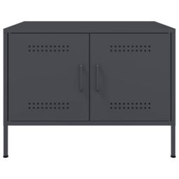 Berkfield Home Coffee Table Anthracite 68x50x50.5 cm Steel in White - thumbnail 5