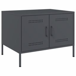 Berkfield Home Coffee Table Anthracite 68x50x50.5 cm Steel in White