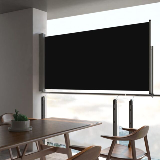 Berkfield Home Patio Retractable Side Awning 80x300 cm Black - image 1