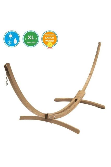 Amazonas Arcus Extra Large Wooden Hammock Stand (XL) Fits Hammocks 340-420cm in Clear - image 1